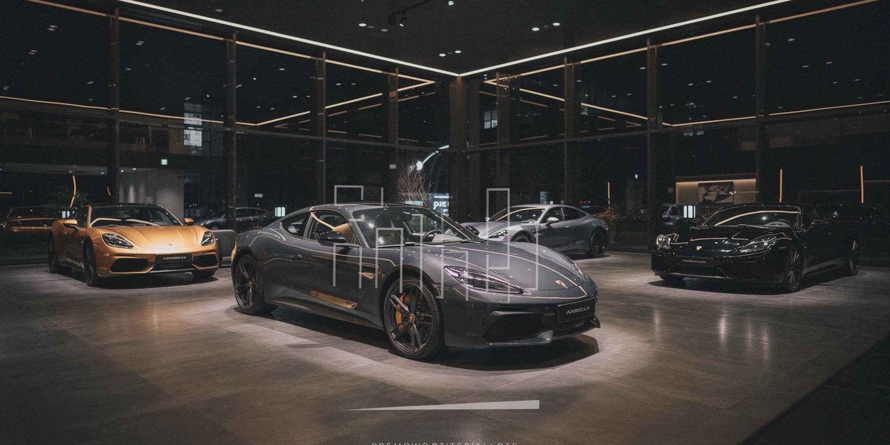 Luxury car showroom background